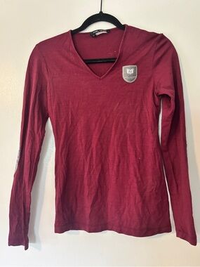 Noel Asmar Long Sleeve V-Neck Top, Size XS
